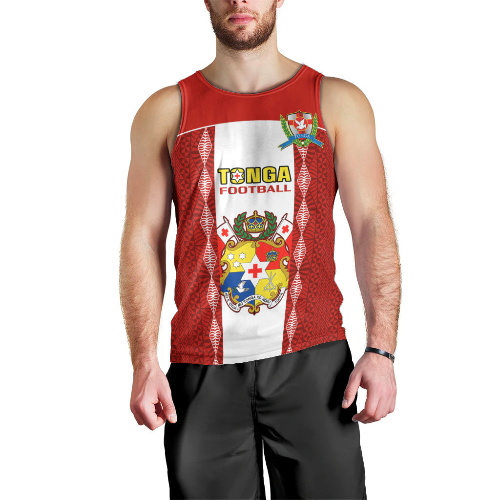 Personalised Tonga Football Men Tank Top Tongan Ngatu Pattern Sporty Style LT14 - Polynesian Pride