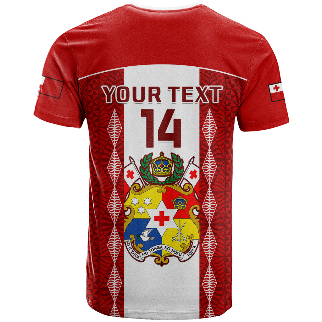 Custom Tonga Football T Shirt Tongan Ngatu Pattern Sporty Style LT14 - Polynesian Pride