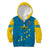 Tuvalu Islands Football Kid Hoodie Polynesian Pattern Sporty Style LT14 Zip Hoodie Blue - Polynesian Pride