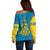 Tuvalu Islands Football Off Shoulder Sweater Polynesian Pattern Sporty Style LT14 - Polynesian Pride