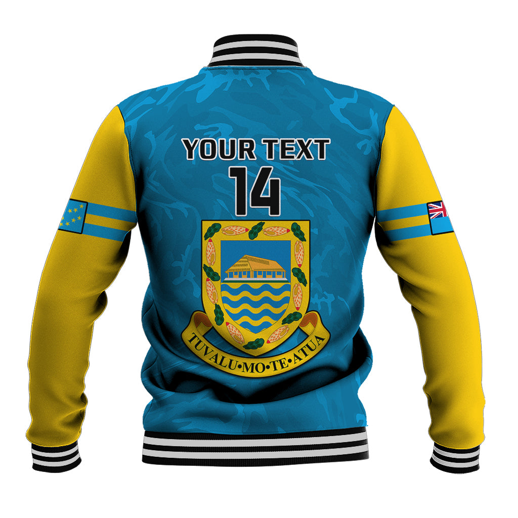 Personalised Tuvalu Islands Football Baseball Jacket Polynesian Pattern Sporty Style LT14 - Polynesian Pride