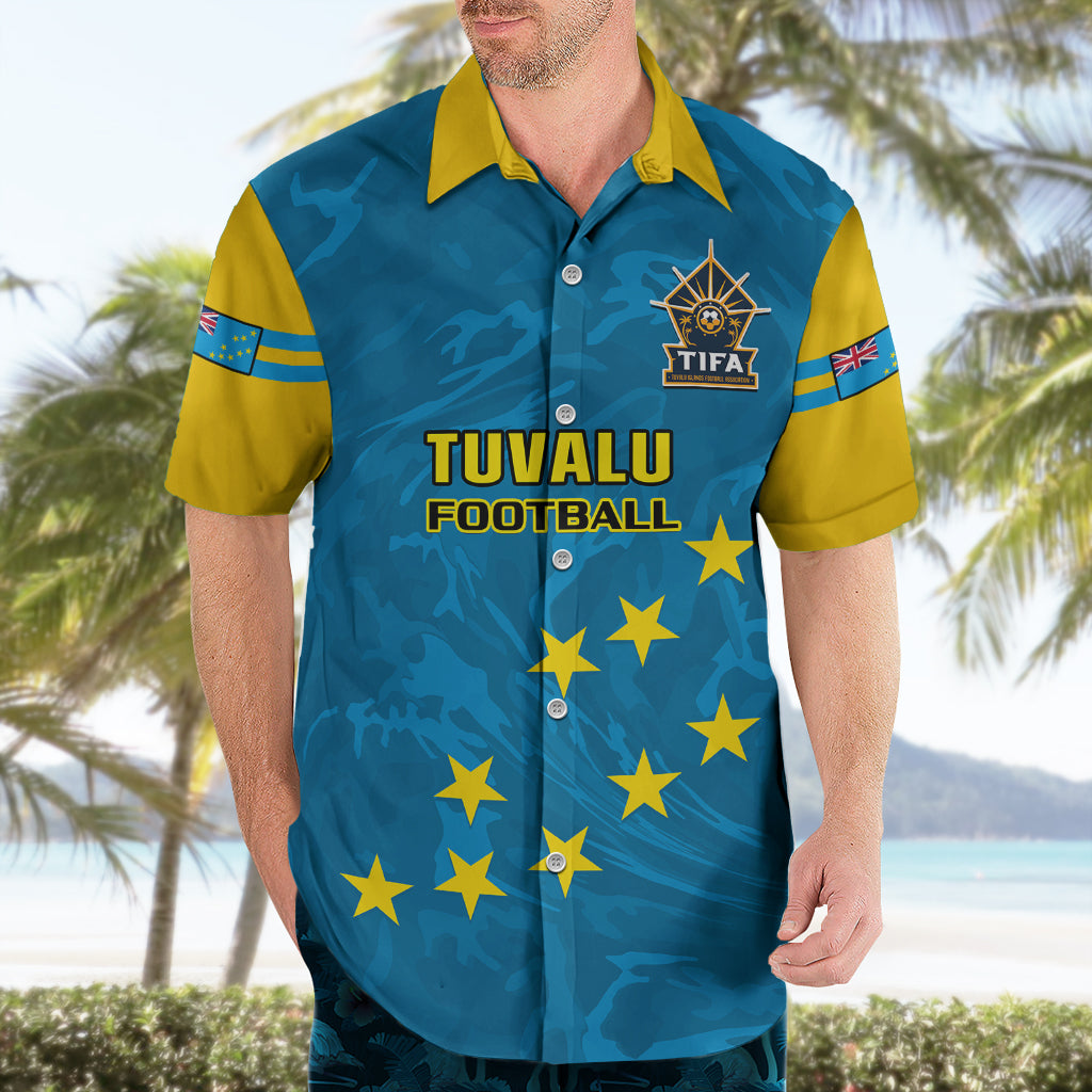 Personalised Tuvalu Islands Football Hawaiian Shirt Polynesian Pattern Sporty Style LT14 - Polynesian Pride