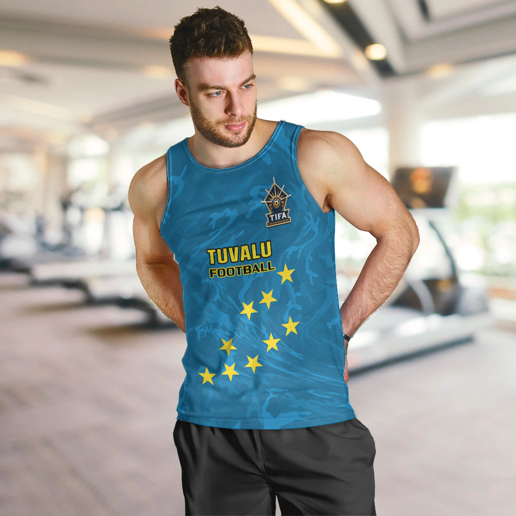 Personalised Tuvalu Islands Football Men Tank Top Polynesian Pattern Sporty Style LT14 - Polynesian Pride