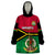 Personalised Vanuatu Football Wearable Blanket Hoodie Vanuatuan Coat Of Arm Polynesian Flag Style LT14 One Size Red - Polynesian Pride