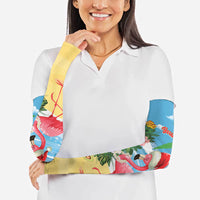 Flamingo Hawaii Summer Christmas Personalized Arm Sleeves Mele Kalikimaka Beachy Vibes