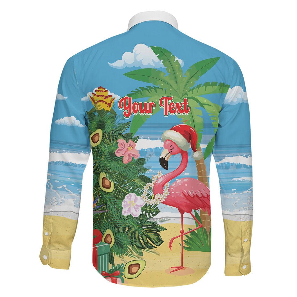 Flamingo Hawaii Summer Christmas Personalized Family Matching Short Sleeve Bodycon Dress and Hawaiian Shirt Mele Kalikimaka Beachy Vibes LT14 - Polynesian Pride