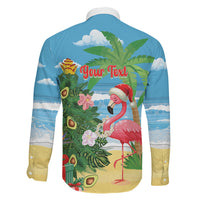 Flamingo Hawaii Summer Christmas Personalized Family Matching Tank Maxi Dress and Hawaiian Shirt Mele Kalikimaka Beachy Vibes LT14 - Polynesian Pride