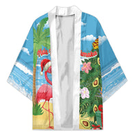 Flamingo Hawaii Summer Christmas Personalized Kimono Mele Kalikimaka Beachy Vibes