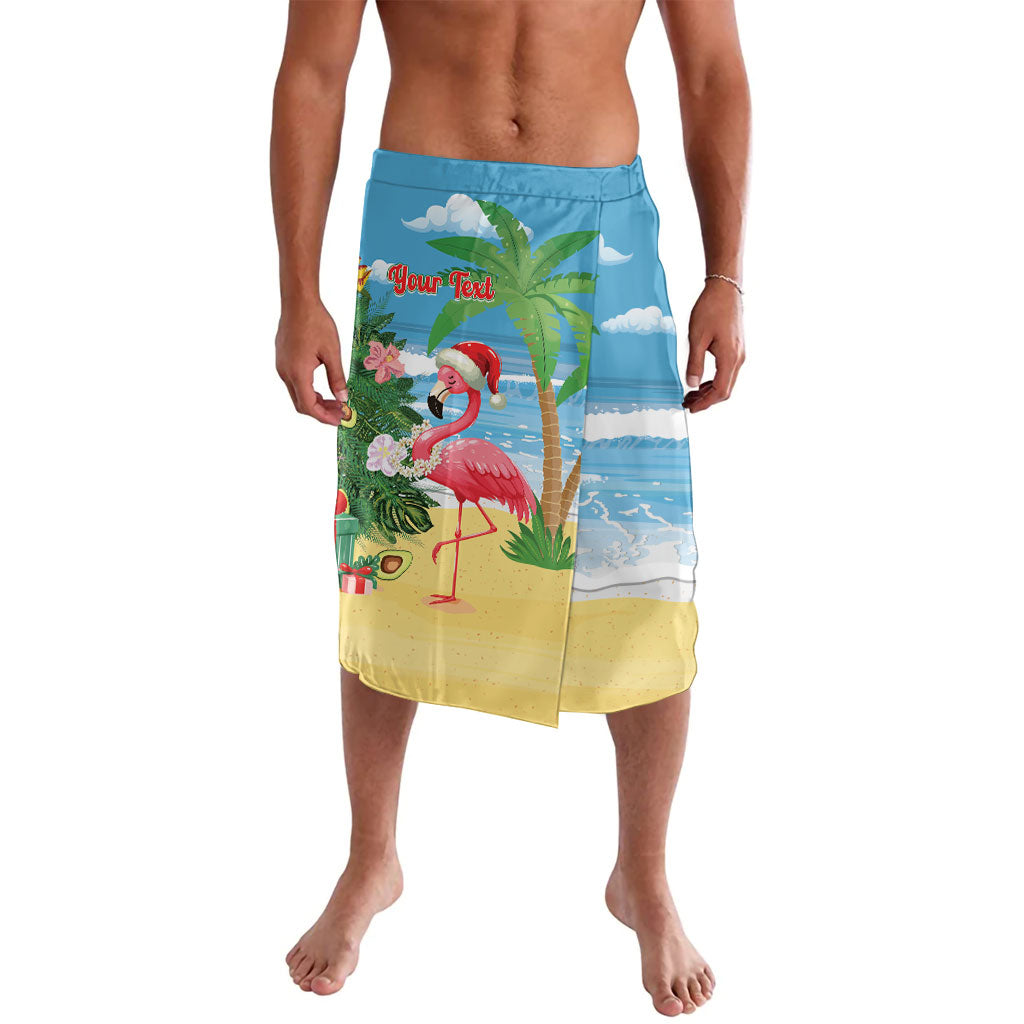 Flamingo Hawaii Summer Christmas Personalized Lavalava Mele Kalikimaka Beachy Vibes