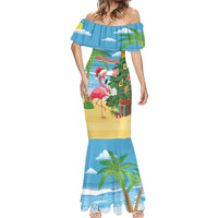Flamingo Hawaii Summer Christmas Personalized Mermaid Dress Mele Kalikimaka Beachy Vibes