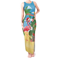 Flamingo Hawaii Summer Christmas Personalized Tank Maxi Dress Mele Kalikimaka Beachy Vibes
