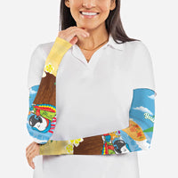 Chilling Parrot Hawaii Summer Christmas Personalized Arm Sleeves It's 5 O'Clock Somewhere Beachy Vibes