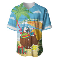 Chilling Parrot Hawaii Summer Christmas Personalized Baseball Jersey It's 5 O'Clock Somewhere Beachy Vibes