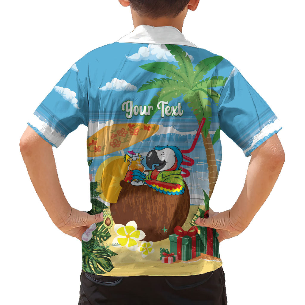 Chilling Parrot Hawaii Summer Christmas Personalized Family Matching Off The Shoulder Long Sleeve Dress and Hawaiian Shirt It's 5 O'Clock Somewhere Beachy Vibes LT14 - Polynesian Pride