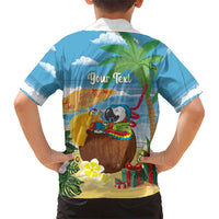 Chilling Parrot Hawaii Summer Christmas Personalized Family Matching Short Sleeve Bodycon Dress and Hawaiian Shirt It's 5 O'Clock Somewhere Beachy Vibes LT14 - Polynesian Pride