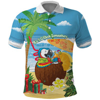 Chilling Parrot Hawaii Summer Christmas Personalized Polo Shirt It's 5 O'Clock Somewhere Beachy Vibes