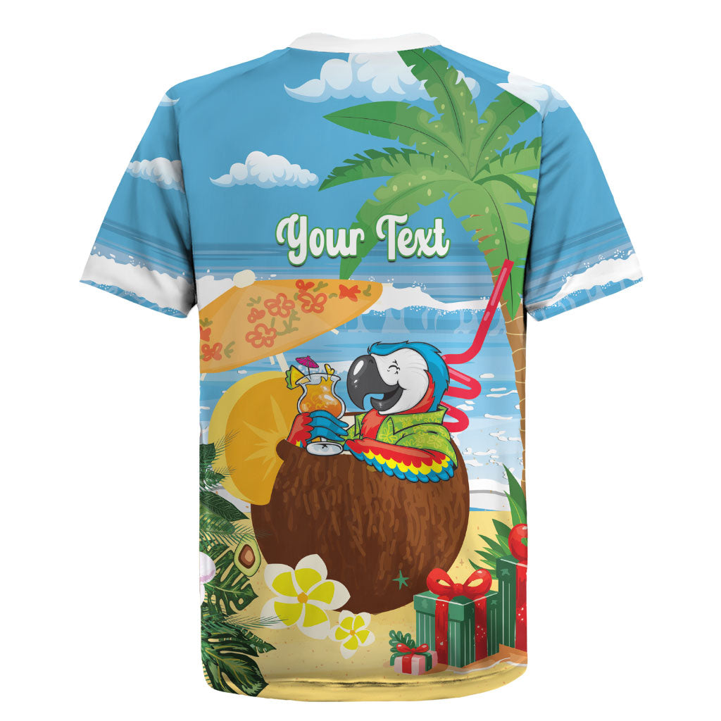 Chilling Parrot Hawaii Summer Christmas Personalized Rugby Jersey It's 5 O'Clock Somewhere Beachy Vibes