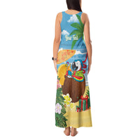 Chilling Parrot Hawaii Summer Christmas Personalized Tank Maxi Dress It's 5 O'Clock Somewhere Beachy Vibes