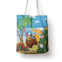 Chilling Parrot Hawaii Summer Christmas Personalized Tote Bag It's 5 O'Clock Somewhere Beachy Vibes
