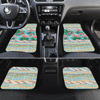 Flamingo Hawaii Summer Car Mats Hawaiian Lei Pakala Motifs Tropical Style