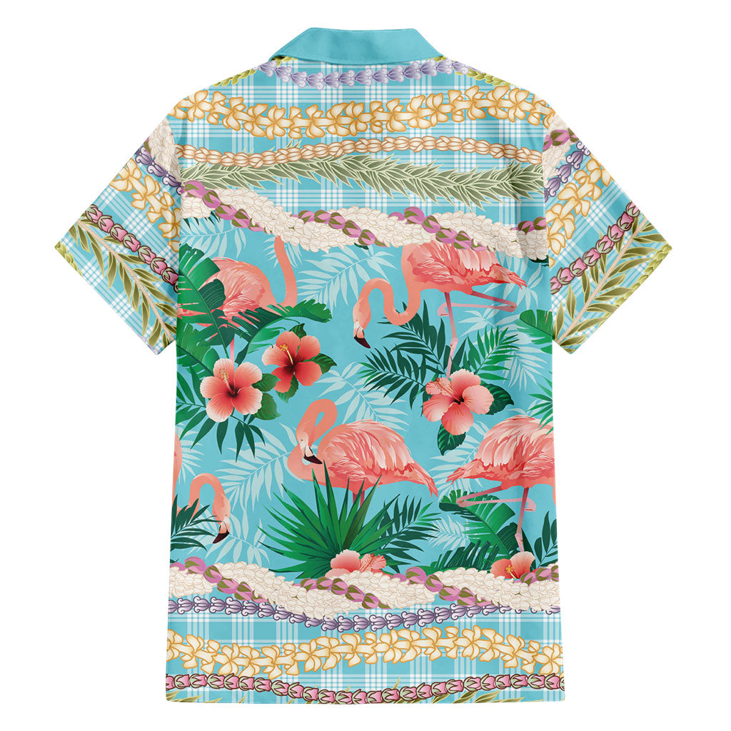 Flamingo Hawaii Summer Family Matching Mermaid Dress and Hawaiian Shirt Hawaiian Lei Pakala Motifs Tropical Style LT14 - Polynesian Pride