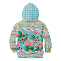 Flamingo Hawaii Summer Kid Hoodie Hawaiian Lei Pakala Motifs Tropical Style