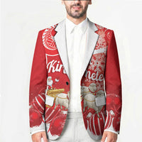 New Zealand Christmas In July Personalised Blazer Funny Santa Sheep Meri Kirihimete Red