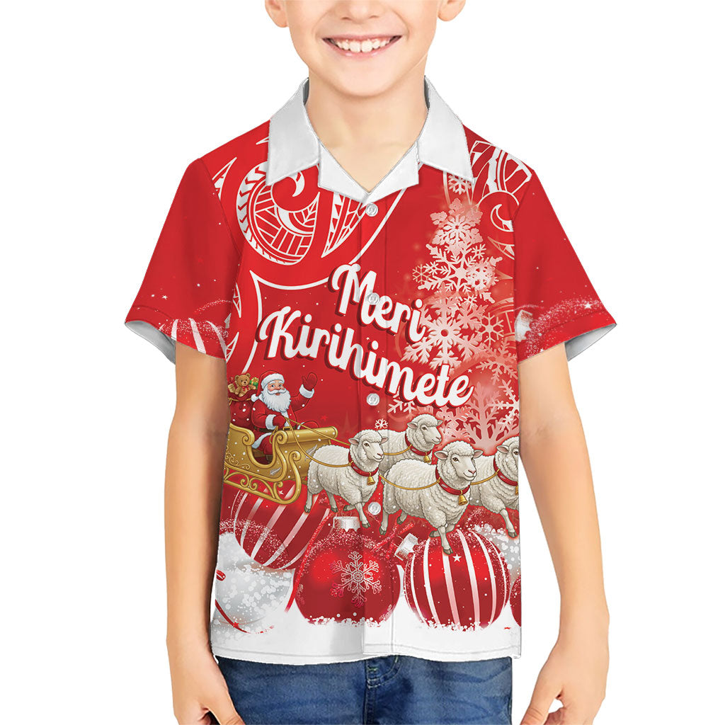 New Zealand Christmas In July Personalised Hawaiian Shirt Funny Santa Sheep Meri Kirihimete Red LT14 - Polynesian Pride