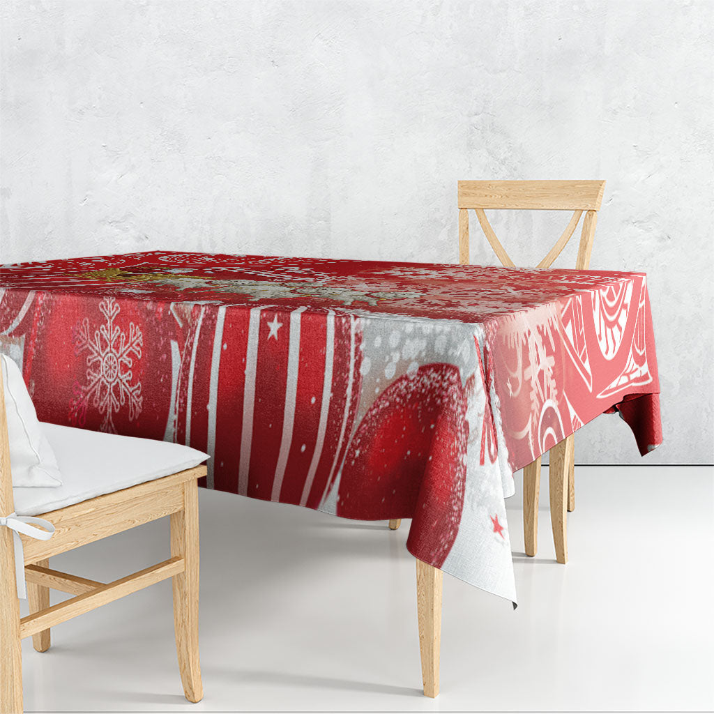 New Zealand Christmas In July Tablecloth Funny Santa Sheep Meri Kirihimete Red