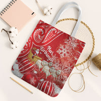 New Zealand Christmas In July Tote Bag Funny Santa Sheep Meri Kirihimete Red LT14 White Strap One Size Red - Polynesian Pride