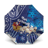New Zealand Christmas In July Umbrella Funny Santa Sheep Meri Kirihimete Blue