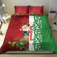 Meri Kirihimete New Zealand Bedding Set Cute Santa NZ Animals and Pohutukawa