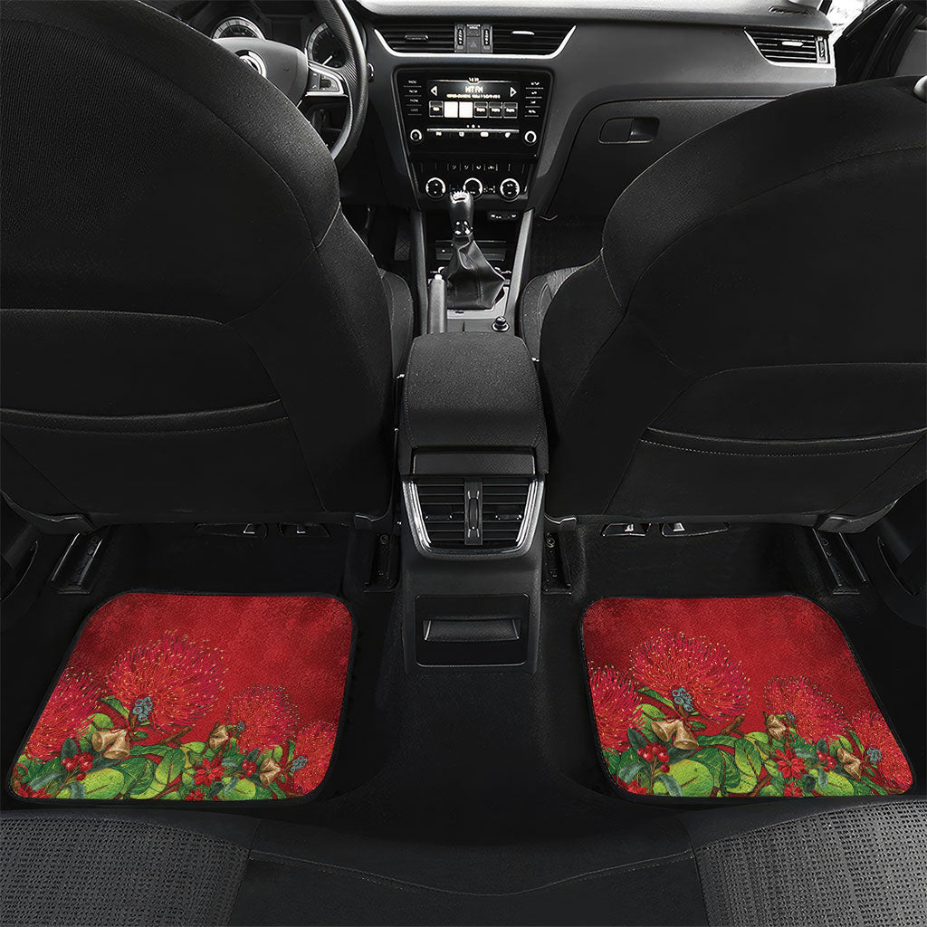 Meri Kirihimete New Zealand Personalised Car Mats Cute Santa NZ Animals and Pohutukawa