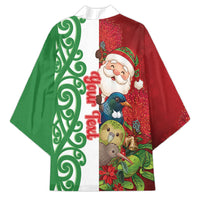 Meri Kirihimete New Zealand Personalised Kimono Cute Santa NZ Animals and Pohutukawa
