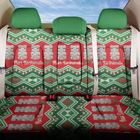 New Zealand Christmas In July Back Car Seat Cover Meri Kirihimete Hei Tiki Taniko Motifs Seamless LT14 One Size Red - Polynesian Pride