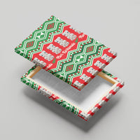 New Zealand Christmas In July Canvas Wall Art Meri Kirihimete Hei Tiki Taniko Motifs Seamless LT14 - Polynesian Pride