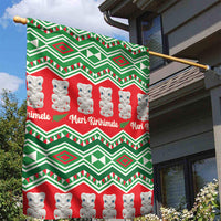 New Zealand Christmas In July Garden Flag Meri Kirihimete Hei Tiki Taniko Motifs Seamless LT14 - Polynesian Pride