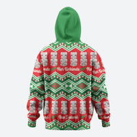 New Zealand Christmas In July Hoodie Meri Kirihimete Hei Tiki Taniko Motifs Seamless LT14 - Polynesian Pride