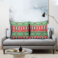 New Zealand Christmas In July Pillow Cover Meri Kirihimete Hei Tiki Taniko Motifs Seamless LT14 - Polynesian Pride