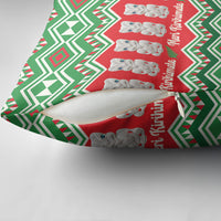 New Zealand Christmas In July Pillow Cover Meri Kirihimete Hei Tiki Taniko Motifs Seamless LT14 - Polynesian Pride