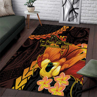 Papua New Guinea Independence Day Area Rug 50th Anniversary Papua Niu Gini Bird Of Paradise LT14