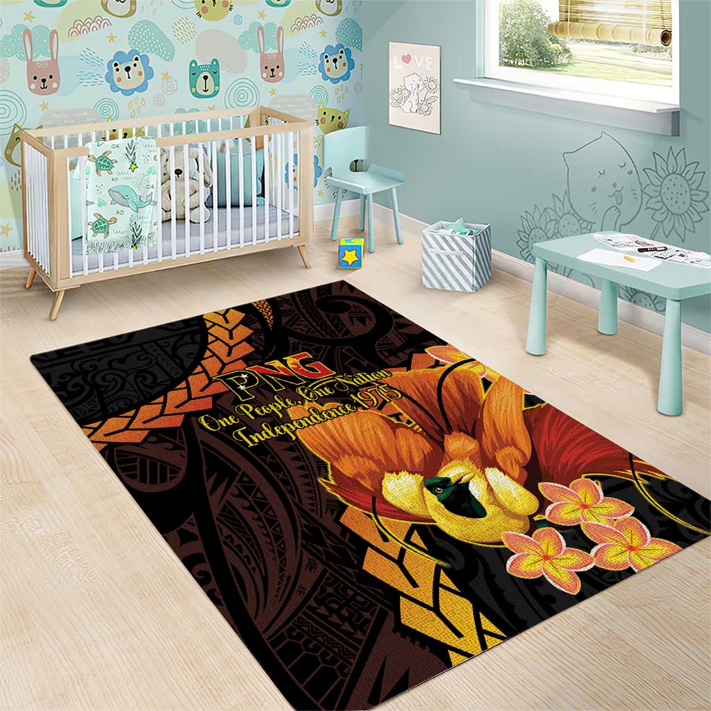 Papua New Guinea Independence Day Area Rug 50th Anniversary Papua Niu Gini Bird Of Paradise LT14