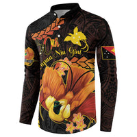 Papua New Guinea Independence Day Button Sweatshirt 50th Anniversary Papua Niu Gini Bird Of Paradise LT14
