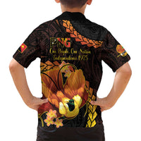 Papua New Guinea Independence Day Family Matching Puletasi and Hawaiian Shirt 50th Anniversary Papua Niu Gini Bird Of Paradise LT14