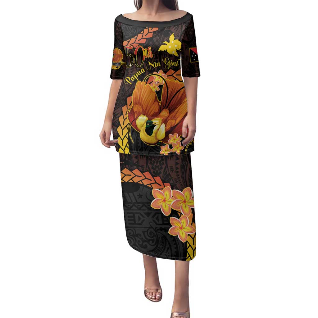 Papua New Guinea Independence Day Family Matching Puletasi and Hawaiian Shirt 50th Anniversary Papua Niu Gini Bird Of Paradise LT14