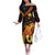 Papua New Guinea Independence Day Off The Shoulder Long Sleeve Dress 50th Anniversary Papua Niu Gini Bird Of Paradise LT14