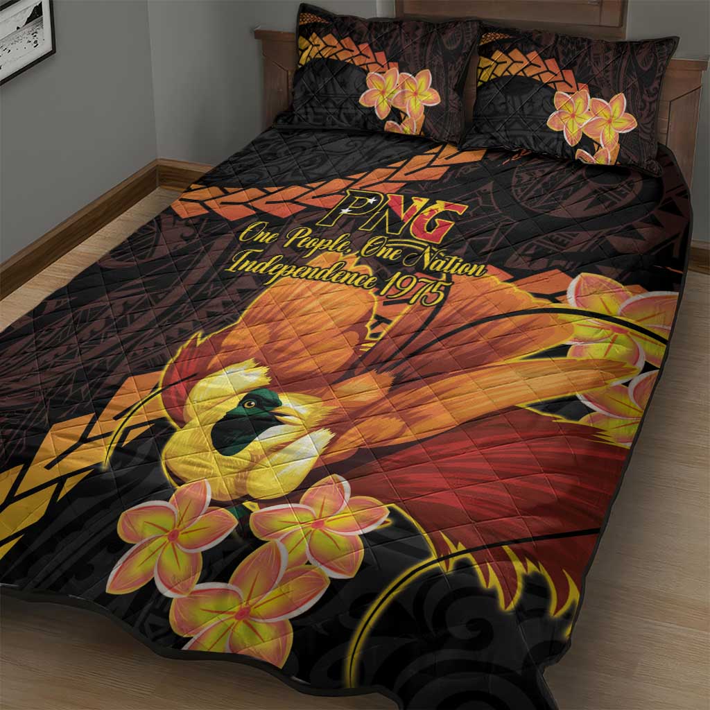 Papua New Guinea Independence Day Quilt Bed Set 50th Anniversary Papua Niu Gini Bird Of Paradise LT14