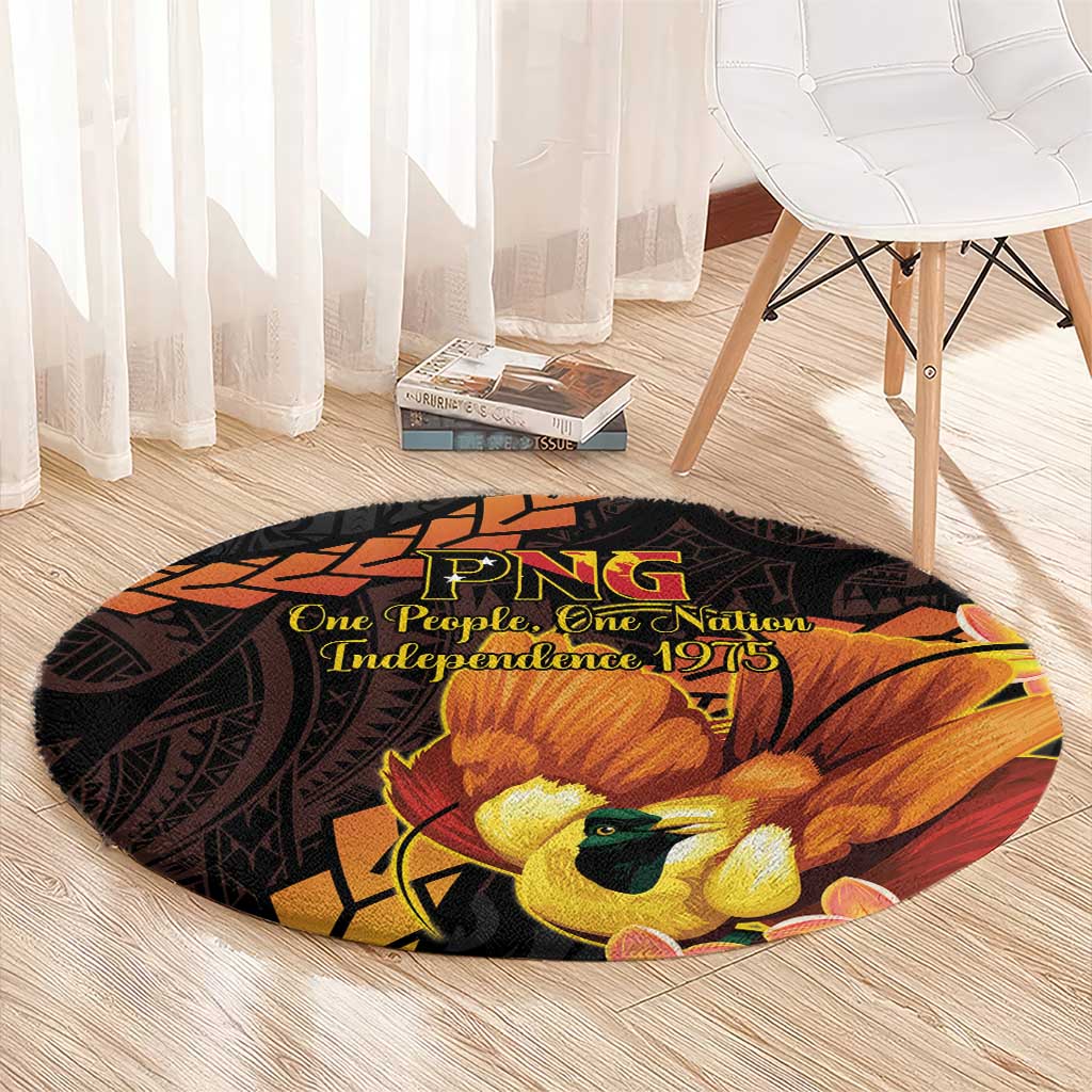 Papua New Guinea Independence Day Round Carpet 50th Anniversary Papua Niu Gini Bird Of Paradise LT14