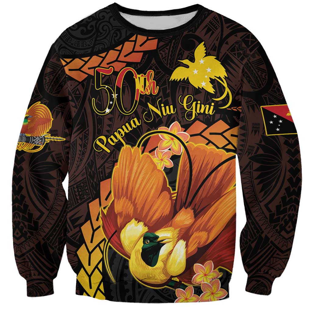 Papua New Guinea Independence Day Sweatshirt 50th Anniversary Papua Niu Gini Bird Of Paradise LT14