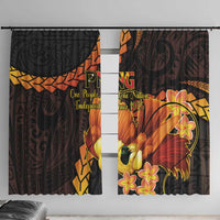 Papua New Guinea Independence Day Window Curtain 50th Anniversary Papua Niu Gini Bird Of Paradise LT14